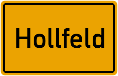 Ortsschild von Stadt Hollfeld in Bayern