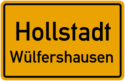 Straßenverzeichnis Hollstadt Wülfershausen