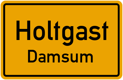 Straßenverzeichnis Holtgast Damsum