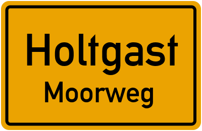 Straßenverzeichnis Holtgast Moorweg