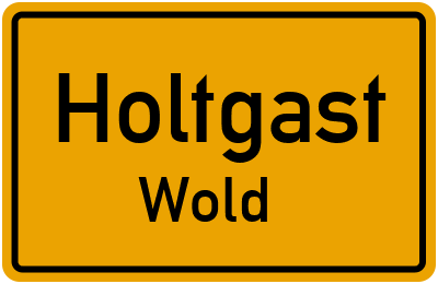 Straßenverzeichnis Holtgast Wold
