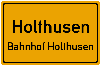 Straßenverzeichnis Holthusen Bahnhof Holthusen