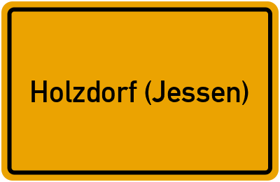 Ortsschild von Gemeinde Holzdorf (Jessen) in Schleswig-Holstein