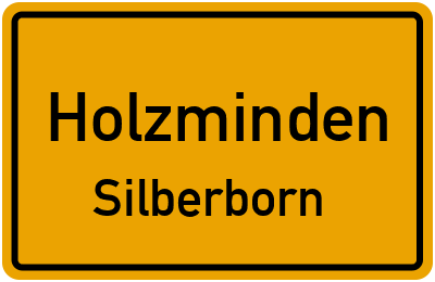 Ortsschild Holzminden Silberborn