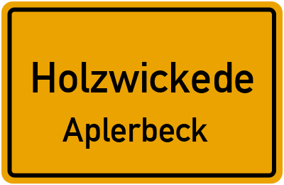 Straßenverzeichnis Holzwickede Aplerbeck