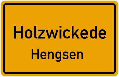 Straßenverzeichnis Holzwickede Hengsen