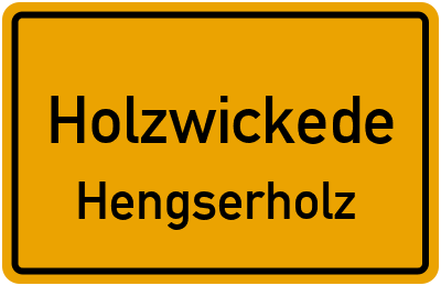 Straßenverzeichnis Holzwickede Hengserholz