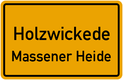 Straßenverzeichnis Holzwickede Massener Heide