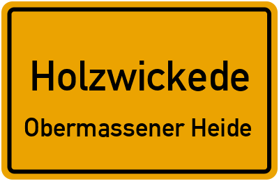 Straßenverzeichnis Holzwickede Obermassener Heide
