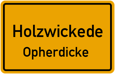 Straßenverzeichnis Holzwickede Opherdicke