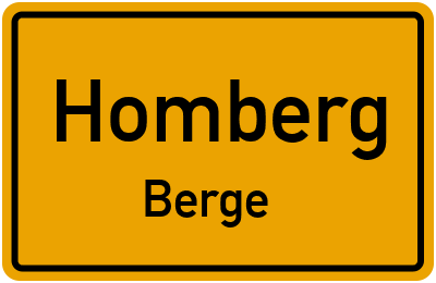 Straßenverzeichnis Homberg Berge