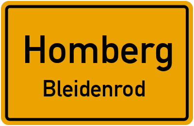 Straßenverzeichnis Homberg Bleidenrod