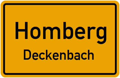 Straßenverzeichnis Homberg Deckenbach