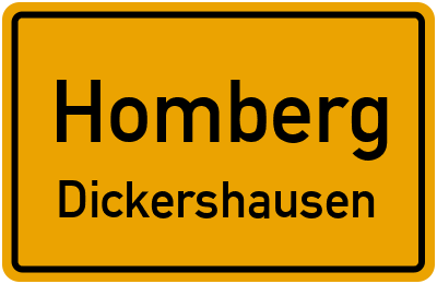 Straßenverzeichnis Homberg Dickershausen