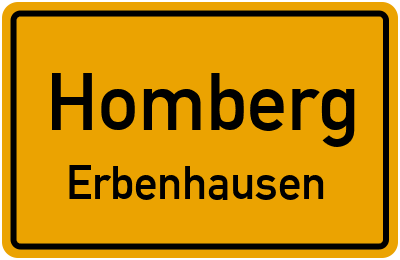 Straßenverzeichnis Homberg Erbenhausen