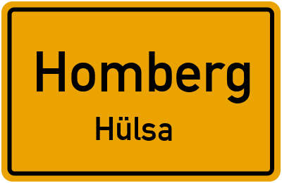 Straßenverzeichnis Homberg Hülsa