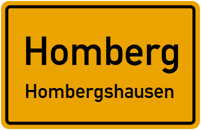 Straßenverzeichnis Homberg Hombergshausen