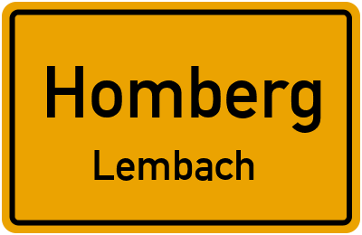Straßenverzeichnis Homberg Lembach