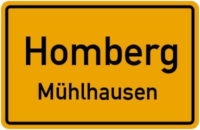 Straßenverzeichnis Homberg Mühlhausen