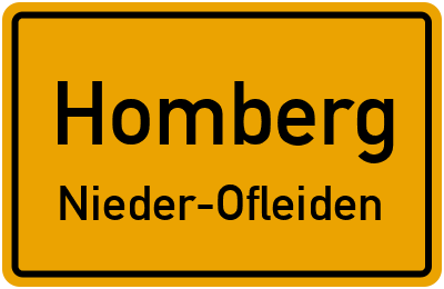 Straßenverzeichnis Homberg Nieder-Ofleiden