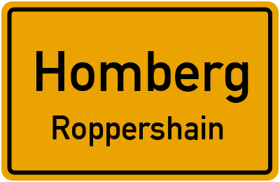Straßenverzeichnis Homberg Roppershain