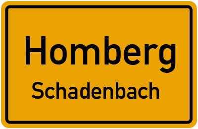 Straßenverzeichnis Homberg Schadenbach