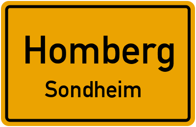 Straßenverzeichnis Homberg Sondheim