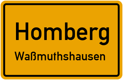 Straßenverzeichnis Homberg Waßmuthshausen