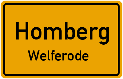Straßenverzeichnis Homberg Welferode