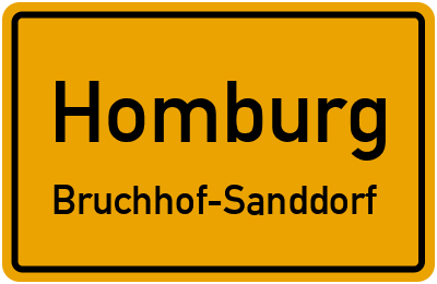 Straßenverzeichnis Homburg Bruchhof-Sanddorf