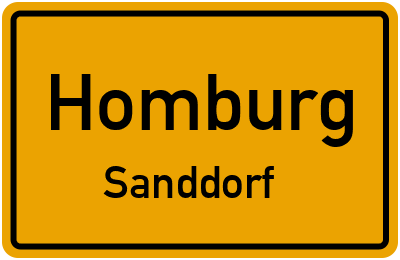 Ortsschild Homburg Sanddorf