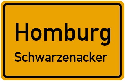 Ortsschild Homburg Schwarzenacker