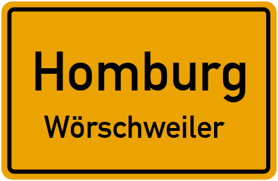 Straßenverzeichnis Homburg Wörschweiler