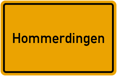 Ortsschild von Gemeinde Hommerdingen in Rheinland-Pfalz
