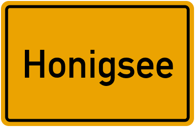 Ortsschild von Gemeinde Honigsee in Schleswig-Holstein