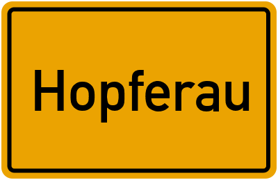 Ortsschild von Gemeinde Hopferau in Bayern