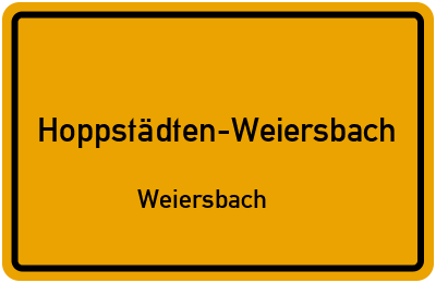 Straßenverzeichnis Hoppstädten-Weiersbach Weiersbach