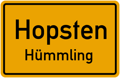 Straßenverzeichnis Hopsten Hümmling