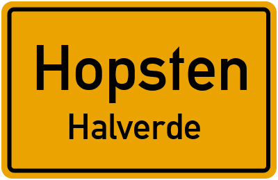 Straßenverzeichnis Hopsten Halverde
