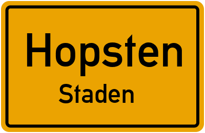 Straßenverzeichnis Hopsten Staden
