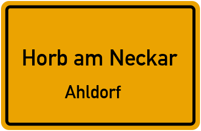 Straßenverzeichnis Horb am Neckar Ahldorf