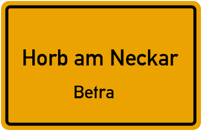 Straßenverzeichnis Horb am Neckar Betra