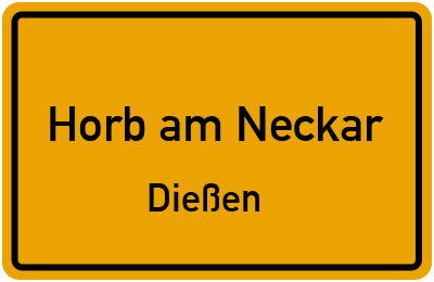 Straßenverzeichnis Horb am Neckar Dießen
