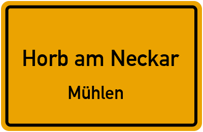 Straßenverzeichnis Horb am Neckar Mühlen