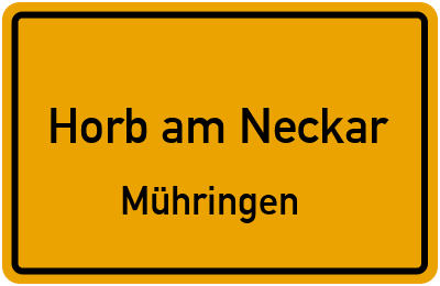 Straßenverzeichnis Horb am Neckar Mühringen