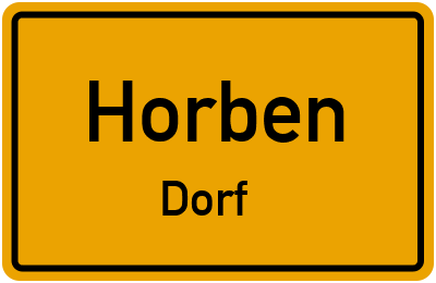 Ortsschild Horben Dorf