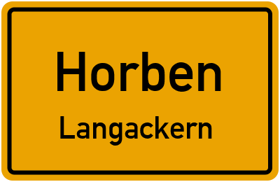 Ortsschild Horben Langackern