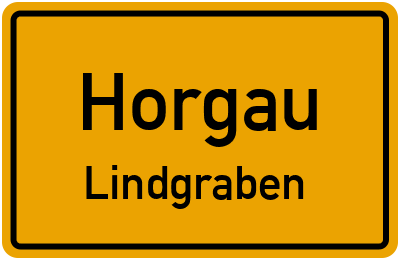 Ortsschild Horgau Lindgraben
