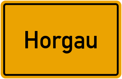 Ortsschild von Horgau in Bayern