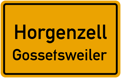 Straßenverzeichnis Horgenzell Gossetsweiler